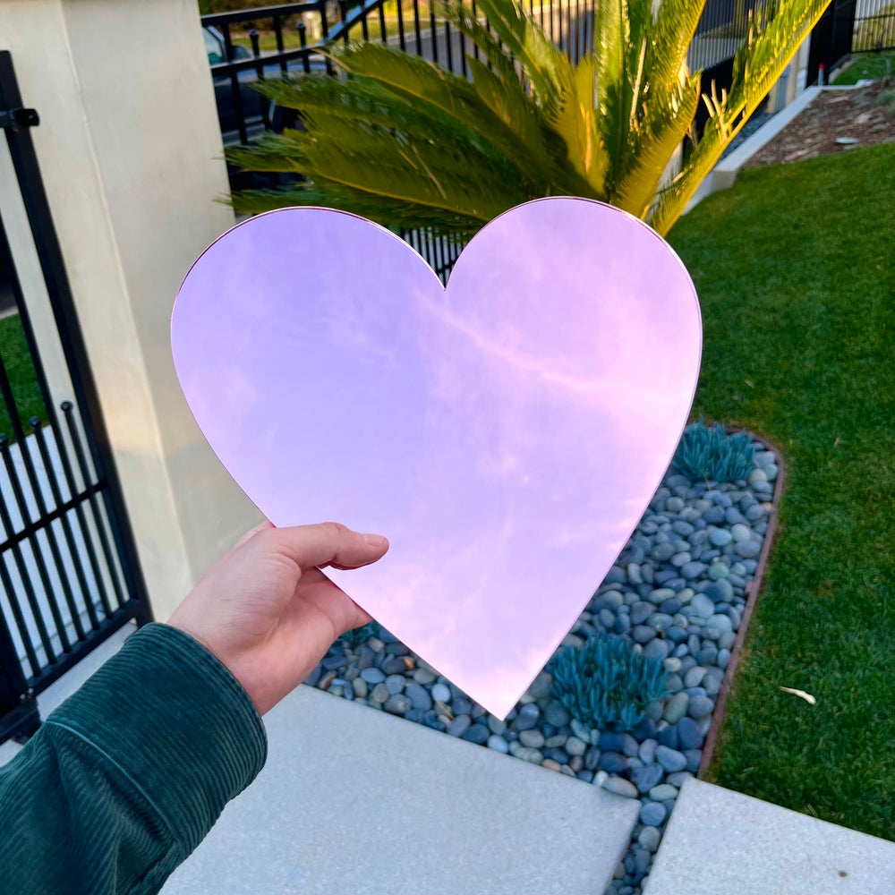 Pink Heart Mirror