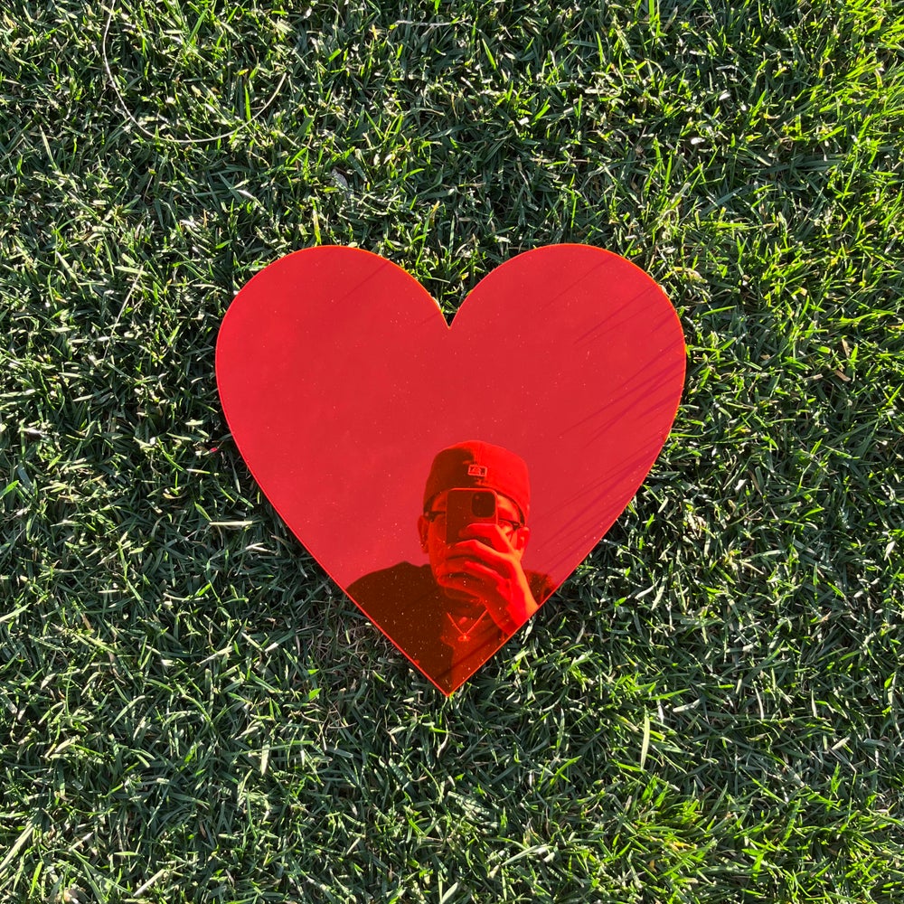 Red Heart Mirror