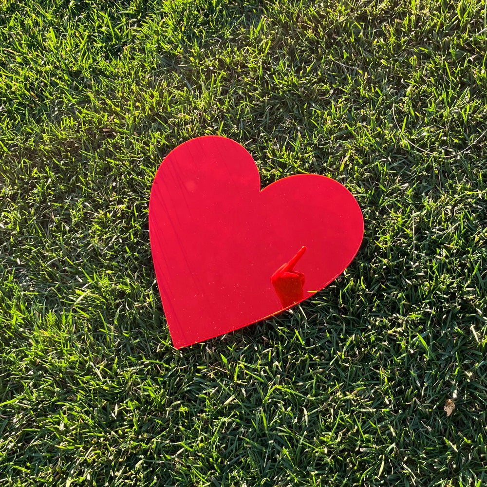 Red Heart Mirror
